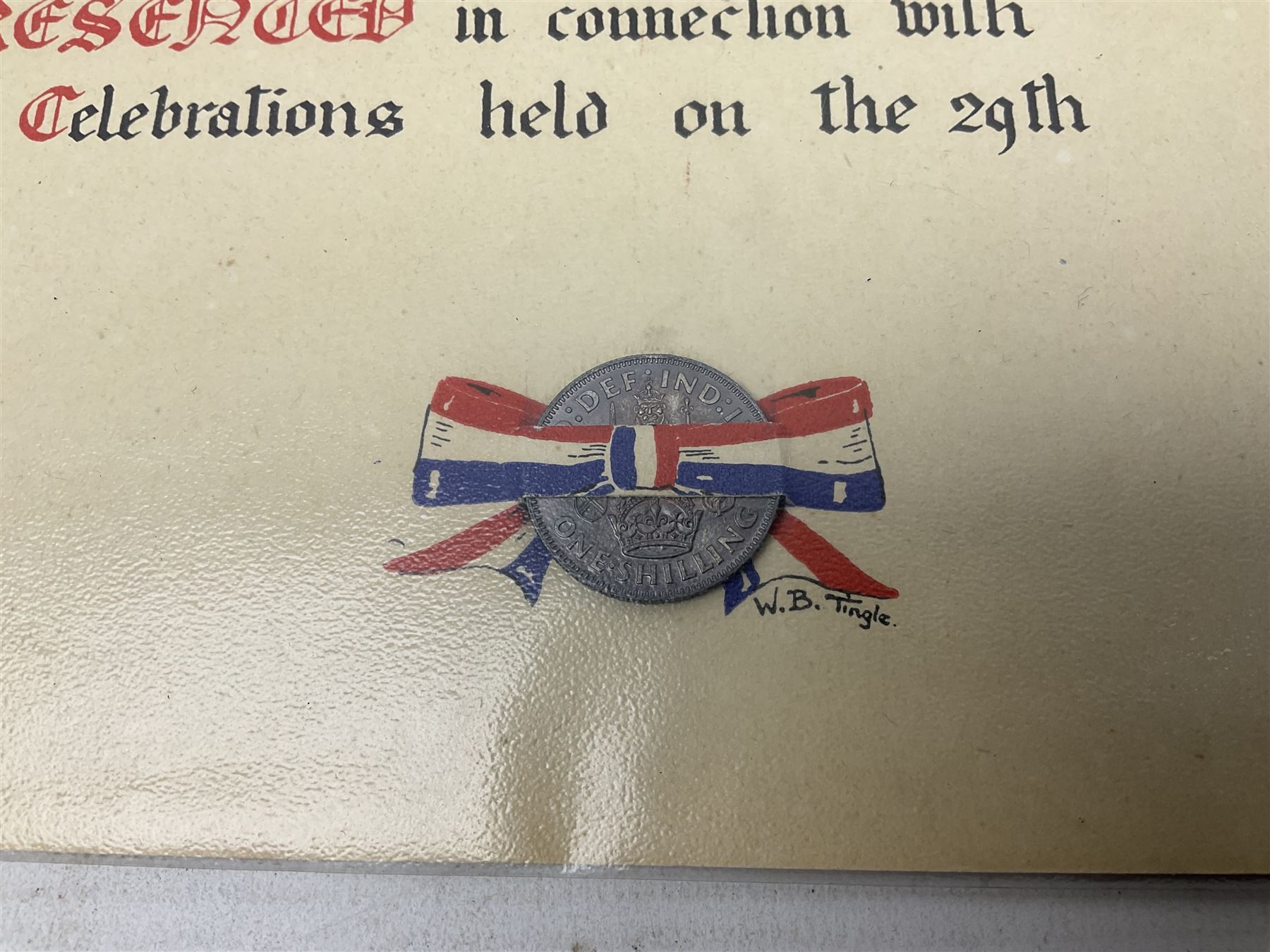 WWI group of three medals with bronze memorial plaque comprising 1914-15 Star, British War Medal and Victory Medal awarded to 16554 Pte. T. Andrew Linc. R. who died on 26th July 1916 whilst travelling to Vimy Ridge, polished and mounted for display in a frame; together with small archive of research material and two WWII V.E. Day Presentation Certificates from the people of Holbeach in Lincolnshire