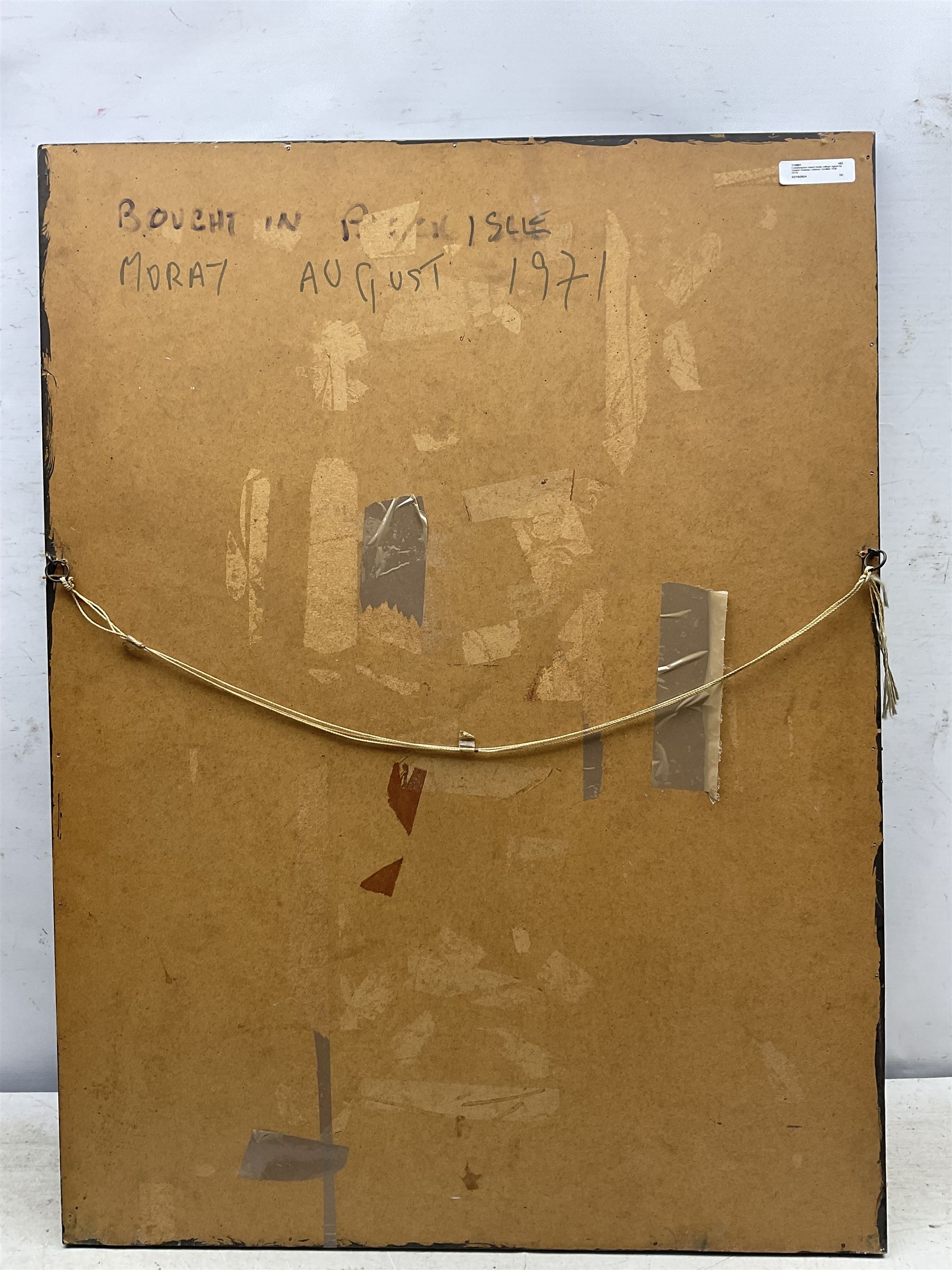 Stewart Bowman Johnson (Scottish 1938-2019): Catawampus, mixed media collage signed   82cm x 61cm 