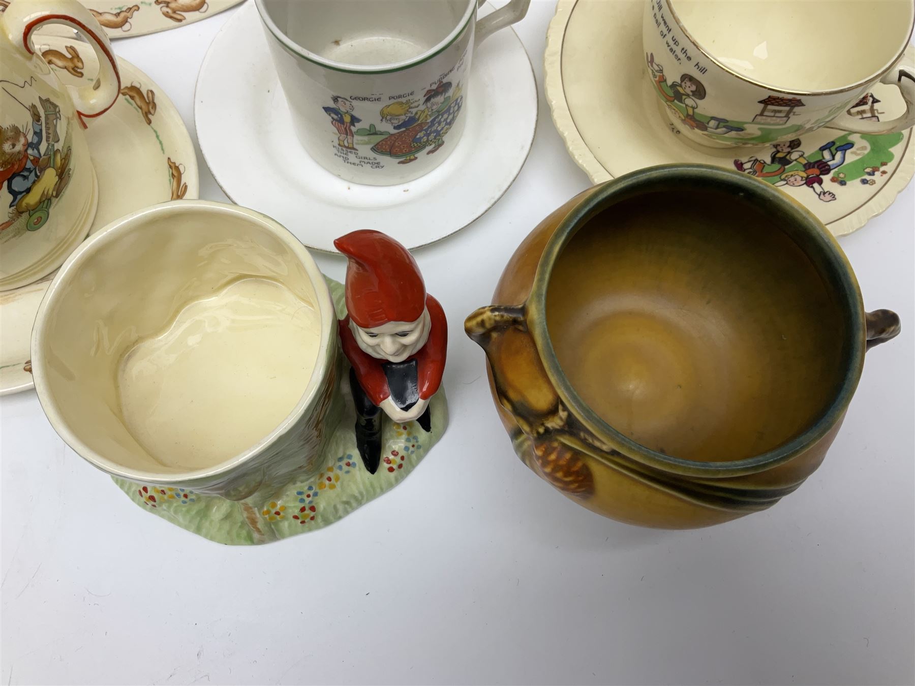 Roseville pine cone bowl, impressed 632-3