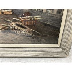 Charles James Keats (British 19th century): 'Rouen' Street Scene, watercolour signed and titled 49cm x 32cm