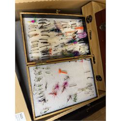 Collection of fishing equipment, including lures, floats and flies 