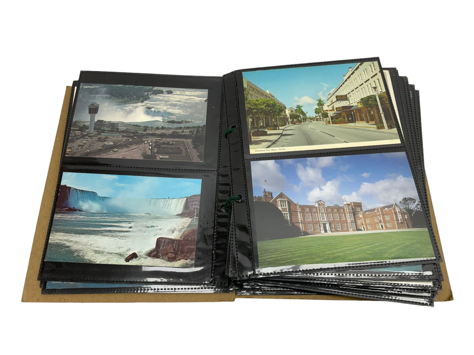 Album of Victorian and later Postcards, including WWII silk embroidered postcards, various ships, cartoons etc 