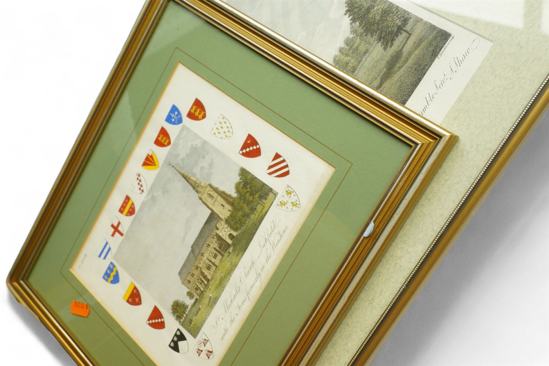 18th-19th century etchings of stately homes and churchs ect.