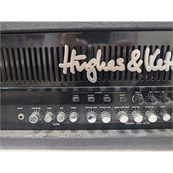 Hughes & Kettner Attax 100 guitar amplifier head, serial no. A01-1221-20301900, together with a Hughes & Kettner FS-4 four-button foot pedal, head H27cm, W69cm