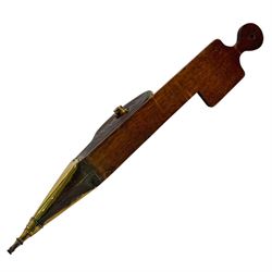 19th century wall mounted winding bellows, L88cm