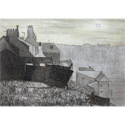 Dennis Watling NDD ATD (British Contemporary): 'Winter - Whitby', limited edition etching with aquatint signed titled dated 1980 and numbered 12/20 in pencil 19cm x 27cm 