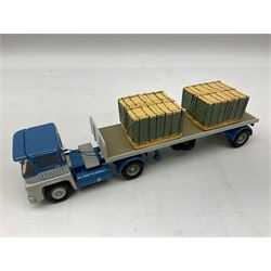 Corgi Premium limited edition - three Fleets of Renown die-cast models comprising 10103 Ken Thomas Ltd. ERF V 8 Wheel Dropside Lorry; 23601 Robson's of Carlisle Albion Reiver 6-wheel Platform Lorry; and 29202 Russell of bathgate Guy Invincible Platform Trailer & Load; together with three Fuelling the Fifties models comprising CC11604 Leyland Octopus (LAD) Tanker - Castrol; CC11502 AEC MkV Mamoth Major Tanker - Shell-Mex & BP Ltd; and CC11702 Guy Invincible Tanker - Regent Oil Company; all boxed (6)