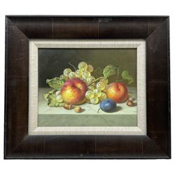 English School (20th century): Still Life of Fruit, oil on panel unsigned 19cm x 25cm