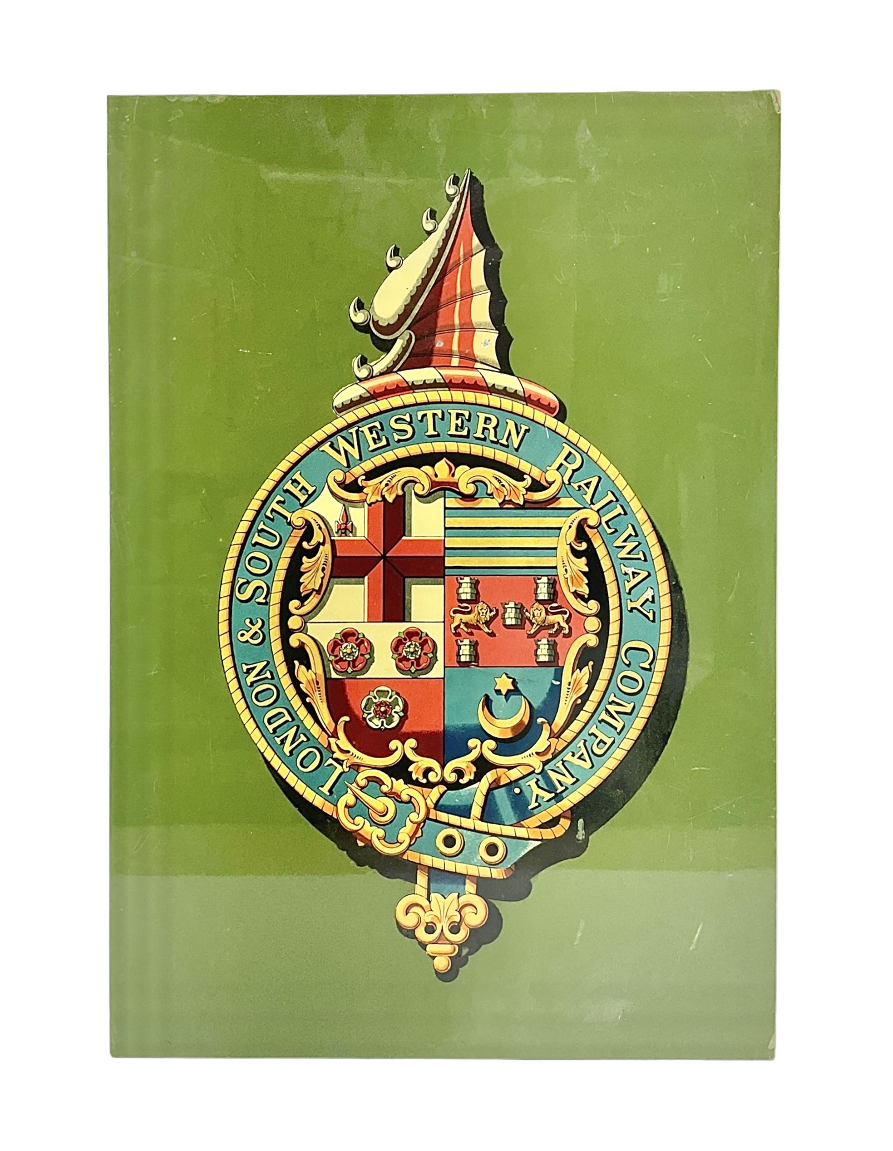 London & South Western Railway Company reproduction sign, upon a green ground, H51cm, W36cm