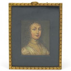 English School (18th/19th Century): Portrait of a Young Aristocrat, oil on copper unsigned...