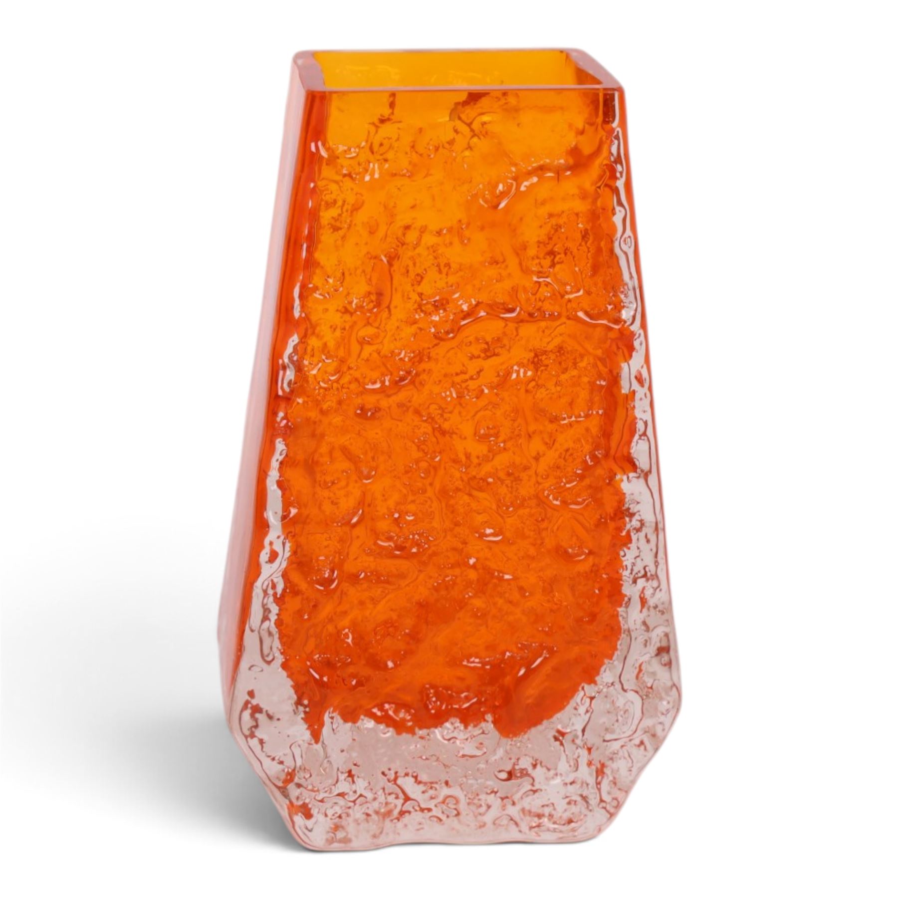 Geoffrey Baxter - Whitefriars Coffin vase, in tangerine orange