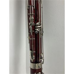 Lafleur bassoon imported by Boosey & Hawkes from Czechoslovakia, serial no.8 2600; in fitted hard carrying case with crooks and accessories