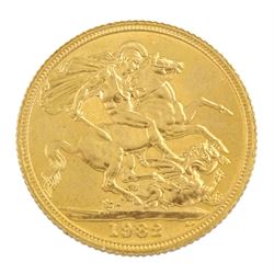 Queen Elizabeth II 1982 gold full sovereign coin