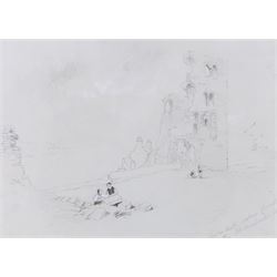 John Wilson Carmichael (British 1800-1868): 'Scarborough from the North West' and 'Scarborough Castle looking towards the North', pair of pencil sketches signed titled and dated 1835?, 24cm x 34cm (2)