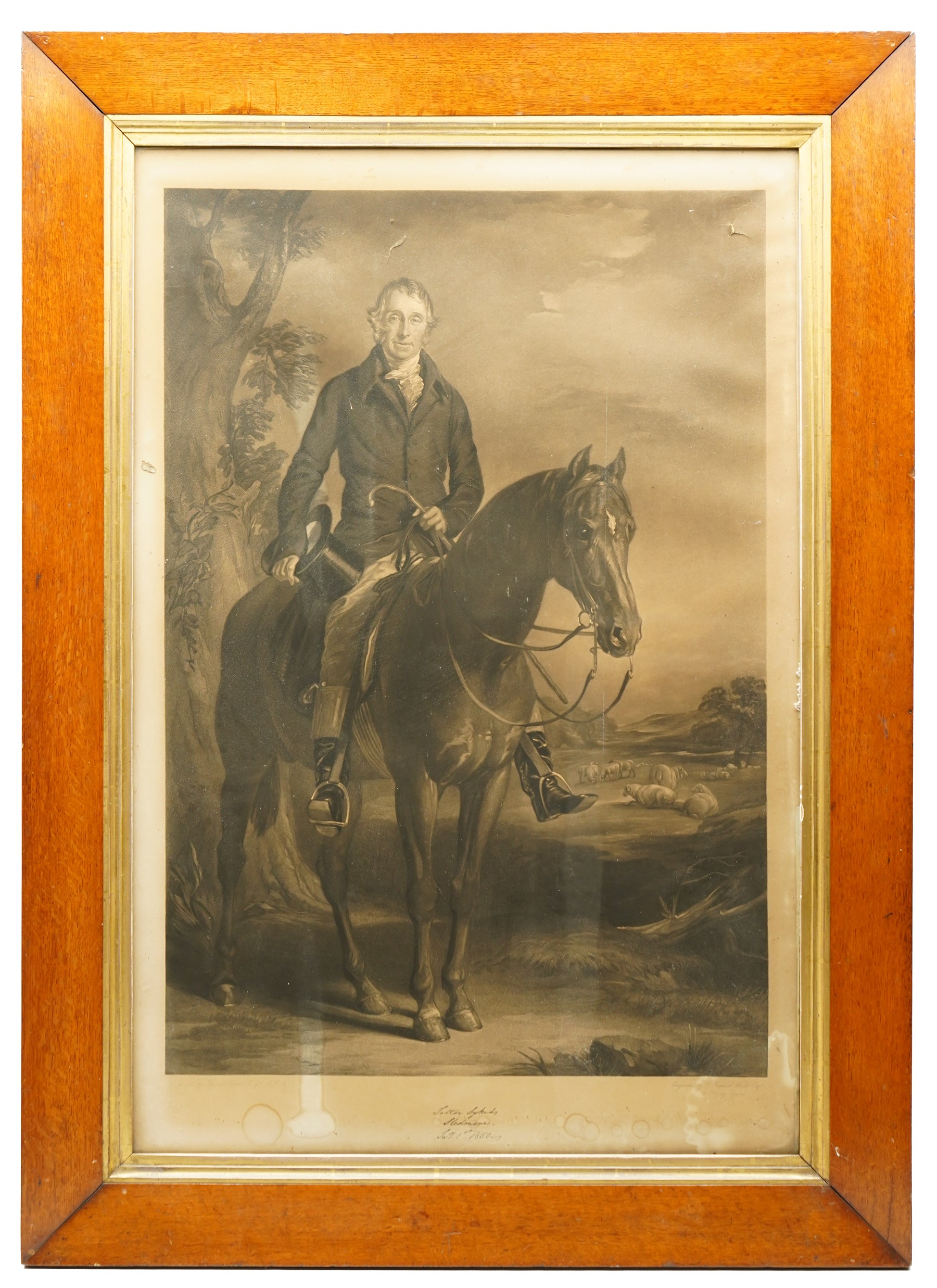 After George Raphael Ward (British 1797-1879): Portrait of Sir Tatton Sykes - Sledmere, monochrome print 69cm x 46.5cm
Provenance: Property of a Nobleman.