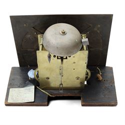 18th century longcase clock eight day movement with  an earlier brass dial and 30 hour chapter ring by William Clark, York with bell strike 28cm 