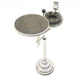 Demeyere - Belgian Art Deco chromed metal revolving ashtray and side table