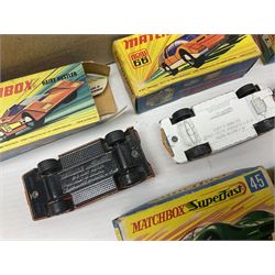 Matchbox Superfast track racing Set with Superbooster and two boxed SF-17 Slipstream Curves; together with five boxed Superfast models - 3d Monteverdi Hai, two 7d Hairy Hustler, 45c Ford Group 6 and 66d Mazda RX500; and quantity of unboxed and playworn other die-cast models