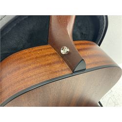 2008 Taylor Model 114 acoustic guitar with mahogany back and ribs and spruce top, serial no.20080825837, L104.5cm; in Taylor hard carrying case with paperwork