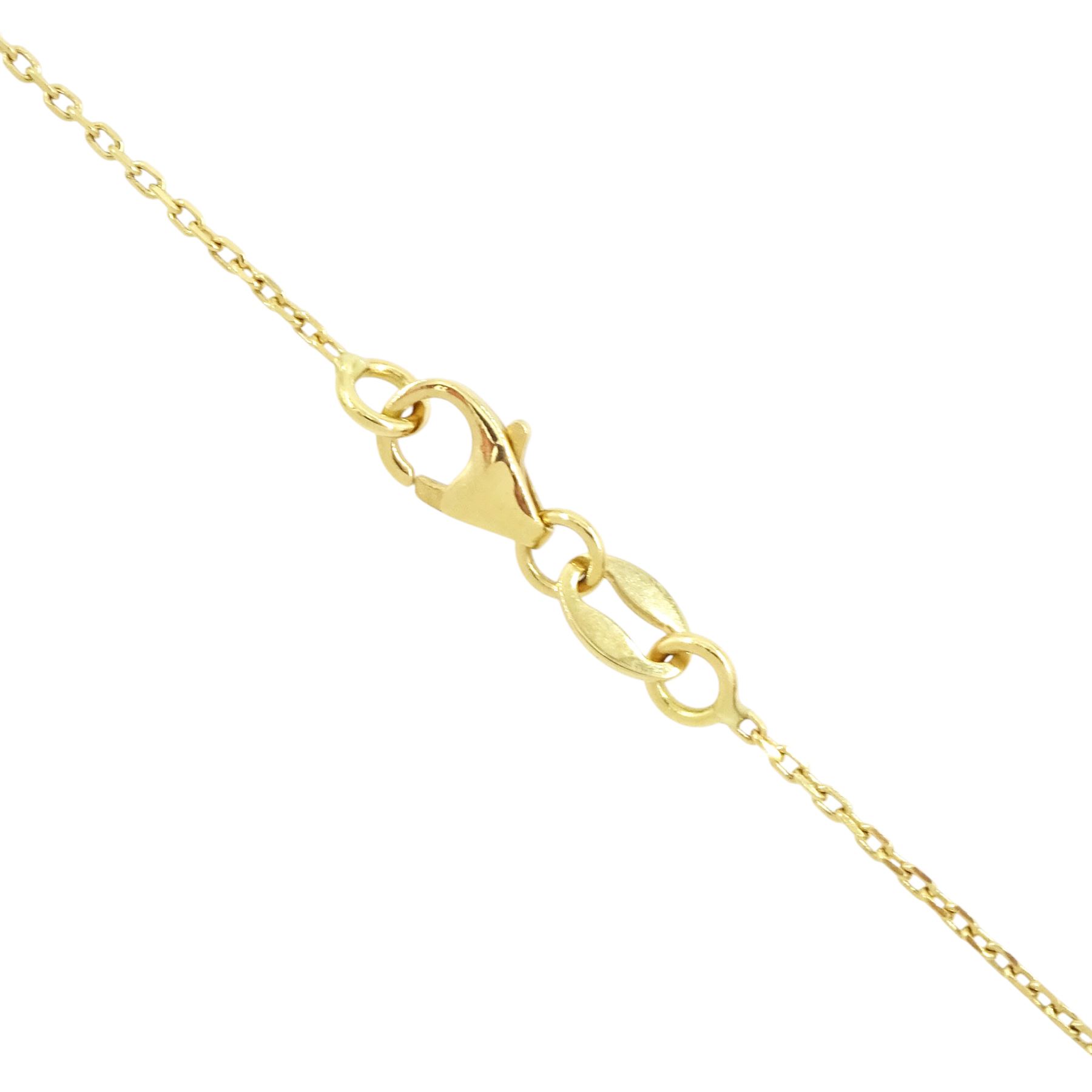 18ct gold round brilliant cut diamond pendant necklace, diamond 1.51 carat, with Wold Gemological Institute report