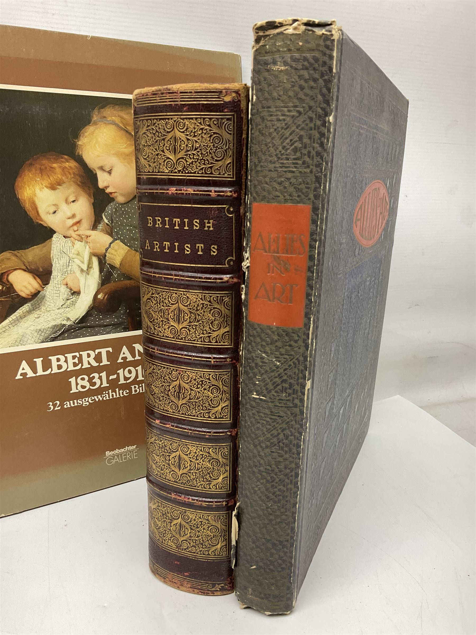 Group of art reference books and folios to include Ars Sacra Christian Art and Architecture of the Western World and Albert Anker 1831-1910, etc 