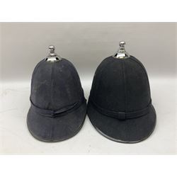 Hull City Police - helmet with king's crown night plate; two further ball-top helmets with Queen's crown plates; and a peaked cap (4)