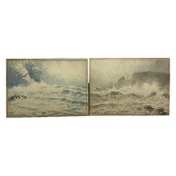 Victor Noble Rainbird (British 1888-1936): 'The Incoming Tide', pair watercolours signed and titled 27cm x 38cm (unframed)