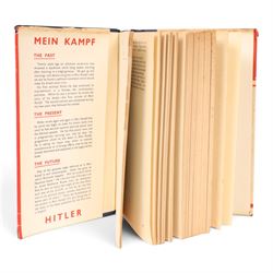 English-language unexpurgated edition of Mein Kampf by Adolf Hitler, published in 1939, retaining its original dust jacket