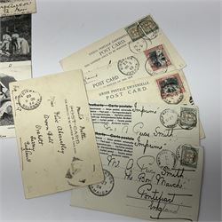 Jamaica postcards and postal history, including topographical, landmarks etc, many being used with stamp and postmark