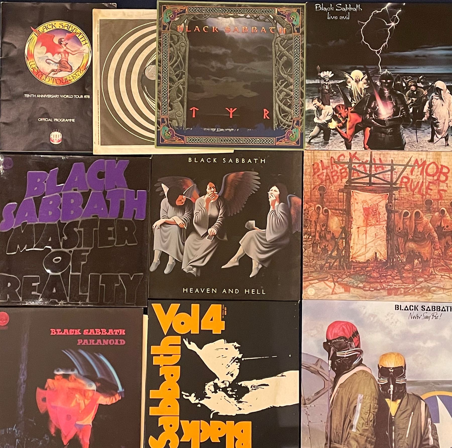 Black Sabbath LP's Master of Reality (Vertigo 6360 050), Paranoid (UK