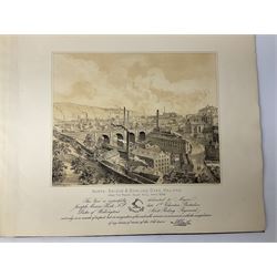 Joseph Rideal Smith (British 1837-1915): '12 Views of Old Halifax Yorkshire 1840-1890', complete set twelve tinted lithographs each view with dedication and armorial crest, pub. Stott Brothers Halifax 1894, large oblong folio 45cm x 56cm