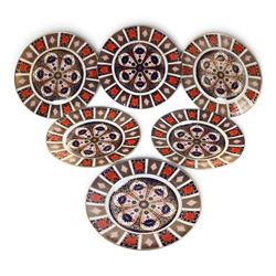 Royal Crown Derby Old Imari 1128 six dinner plates, D27cm