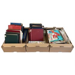 Great British and World stamps, including Queen Elizabeth II mint decimal, greetings bookl...