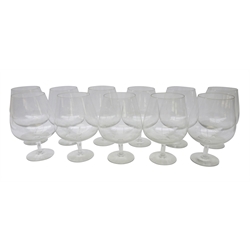  Set eleven early 20th century large brandy balloons, H20.5cm (11)  