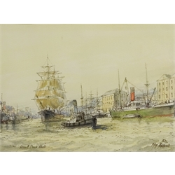  Max Parsons (British 1915-1998): ' Albert Dock Hull', watercolour signed and titled 23cm x 31.5cm  