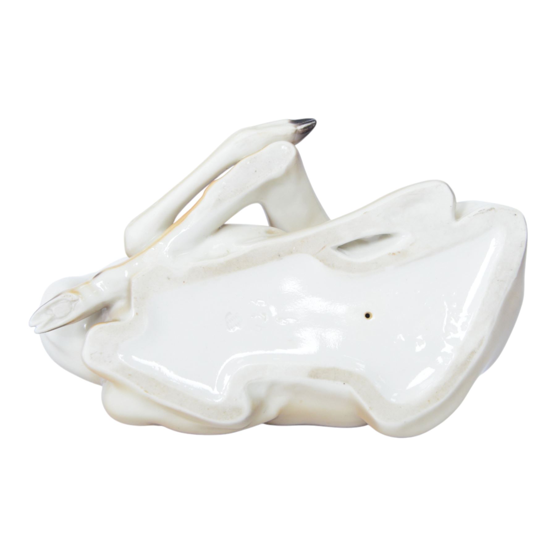 Nymphenburg, recumbent roebuck, model no. 423, with impressed mark beneath, H14cm