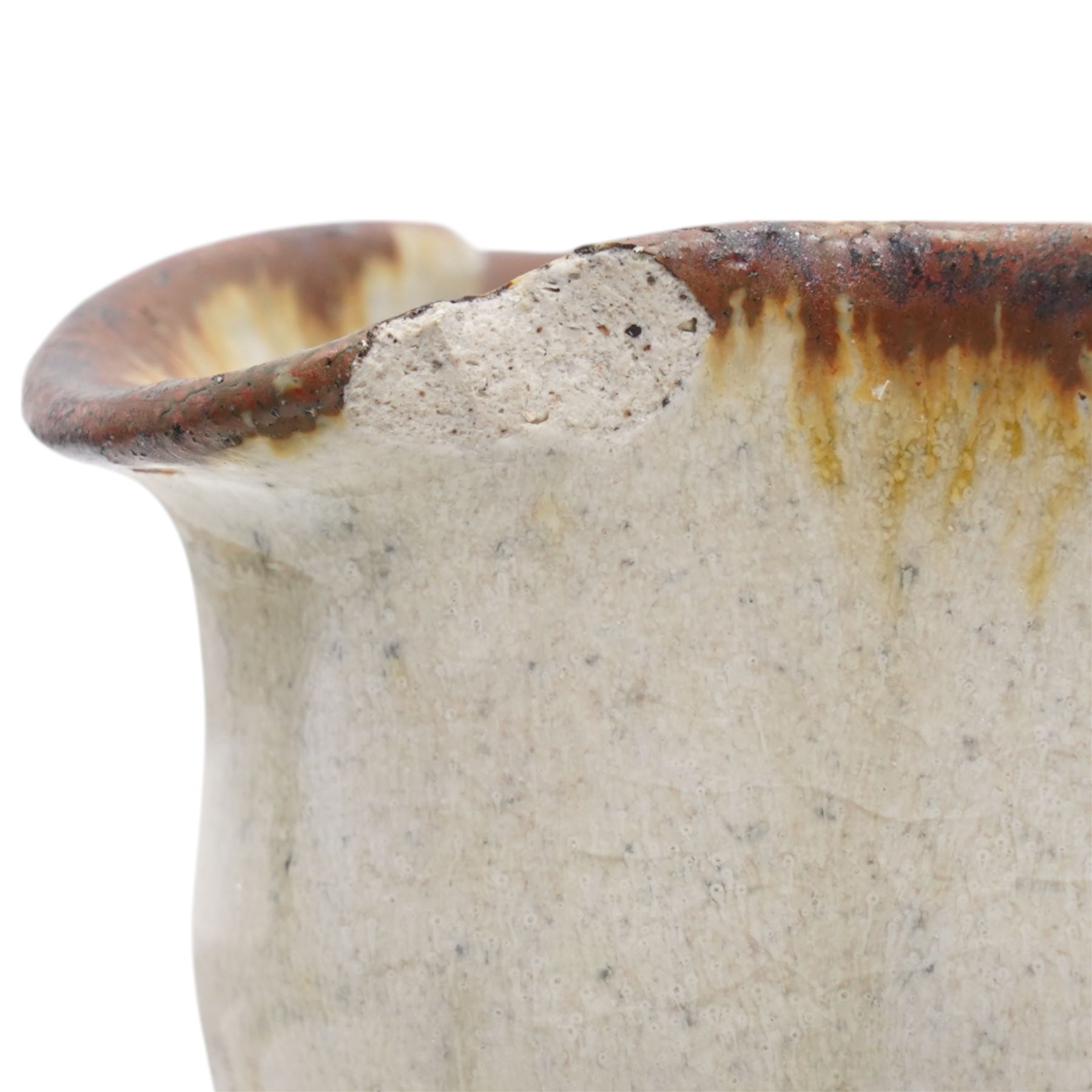 Barbara Cass (1921-1992) for Arden pottery; two studio pottery stoneware jugs, in brown and white glazes, impressed marks to bases, tallest H21cm, and another smaller vase (3)