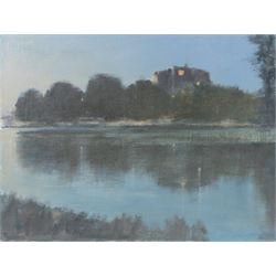 William Burns (British 1923-2010): 'At Dusk', oil on canvas laid on board unsigned, titled...