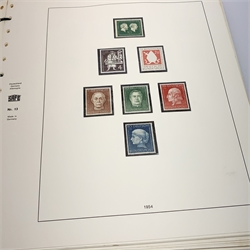 'Safe Album' printed pages 'Bundesrepublik Deutschland' West Germany, stamps from 1949 - 1972, mostly complete with a few gaps, mint and used