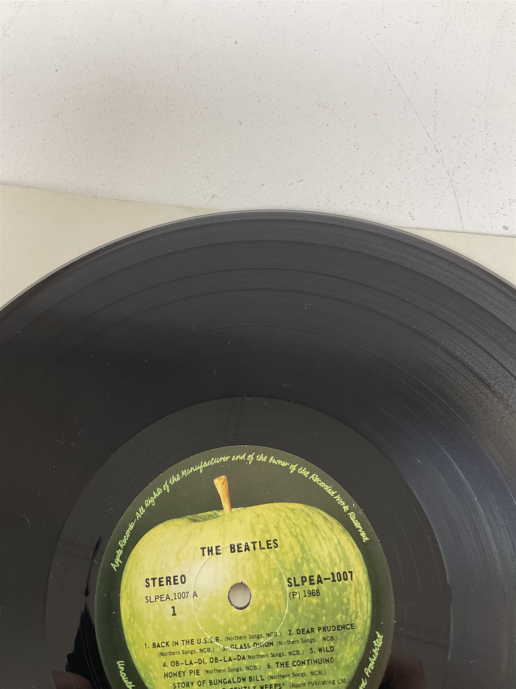 The Beatles White album vinyl record, with side opening gatefold sleeve, Apple Records, Stereo, SLPEA-1007 and 1008, YEX 710, 711 and 712