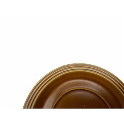 Hornsea Pottery Saffron pattern dinner and tea ware, comprising two lidded vegetable dishes, oval platter, nine dinner plates, six side plates, seven tea plates, covered tea caddy, covered coffee caddy, coffee pot, large jug, small jug, eight cups and seven saucers (45).  