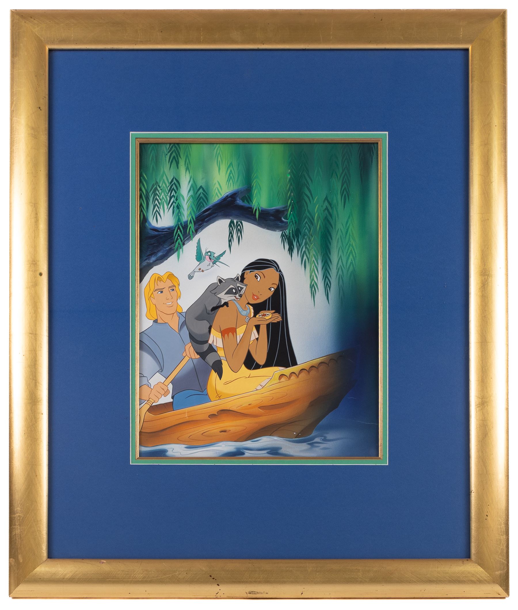 Disney Interest - Contemporary School (21st Century): Pocahontas on the River, gouache unsigned 37cm x 28cm