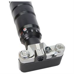 Zenit Photosniper, with Zenit E camera body, in original case and box with accessories and instructions