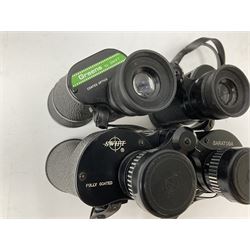 Eleven pairs of Swift binoculars, to include Greens 8x40, Saratoga 8x40, two pairs of Newport Mk II 10x50, Newport 10x50, Saratoga Mk II 8x40, Audubon 8.5x44, etc, 