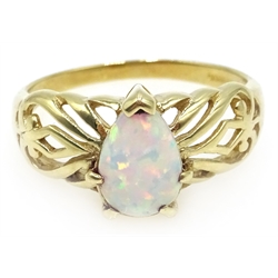  9ct gold opal dress ring, hallmarked  