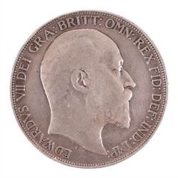 King Edward VII 1902 silver one crown coin