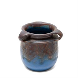 Bourne Denby Danesby ware Orient pattern comprising Hardwick bowl of square form, Stancliffe bowl and three other lug handled bowls 