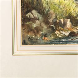 Arthur Craven (British 1934-2013): 'Bubbling Waters at Wycoller Farm' - Lancashire and 'Springs Farm - Enfield Side' - West Yorkshire, two watercolours signed, titled on label verso max 33.5cm x 47.5cm (2)