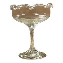 Set of eight champagne glasses with twisted stems, together with glass decanter and other collectables in four boxes  