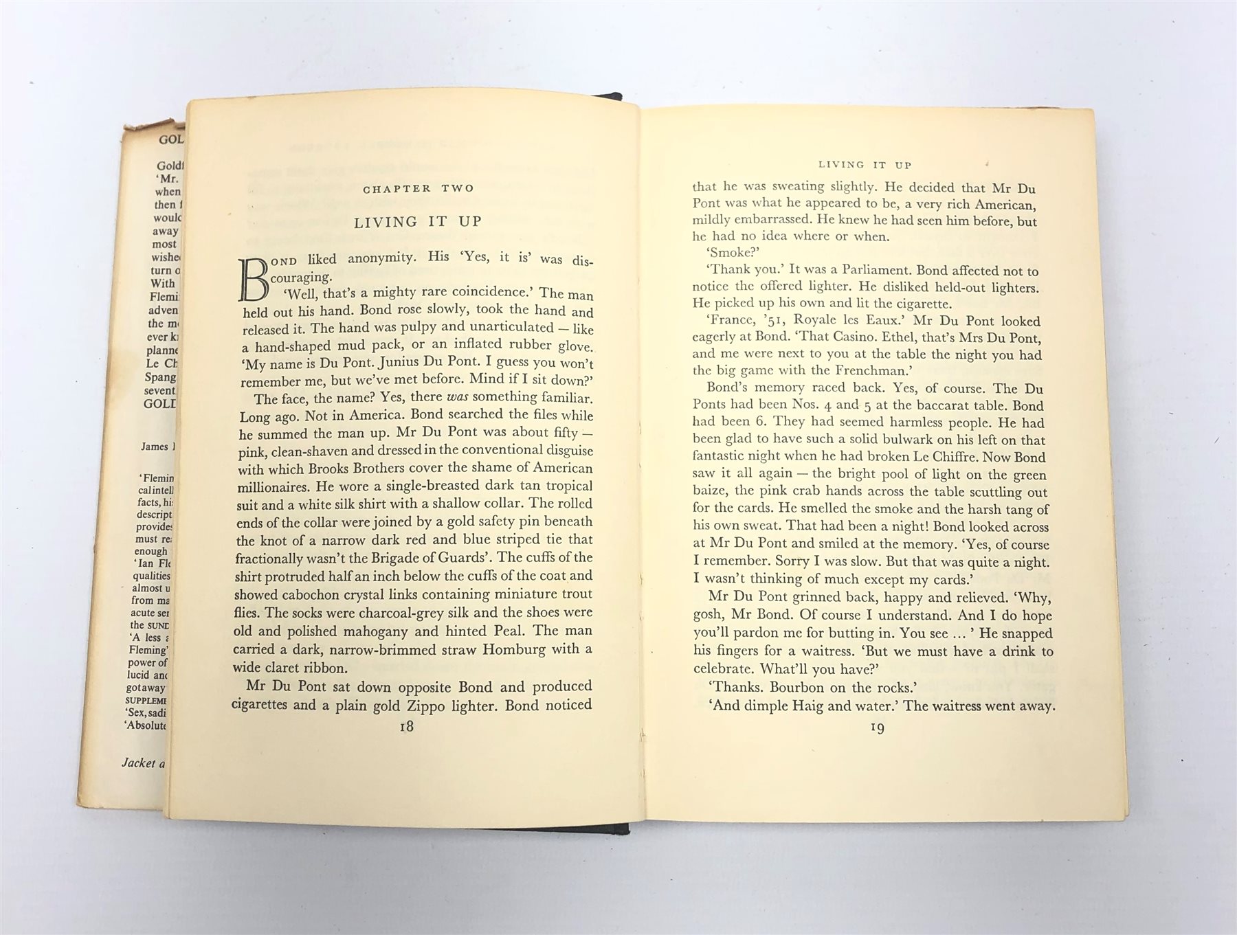  Fleming Ian: Goldfinger. 1959 First edition. Embossed black cloth/gilt. Unclipped dustjacket.   